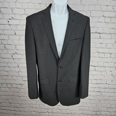 Marc Ecko Black Multitask 2 Button Double Vented Notch Blazer Sport Coat 38L