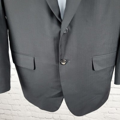 Tom James Black Executive Collection Notch Blazer Sport Coat USA Made Size 42