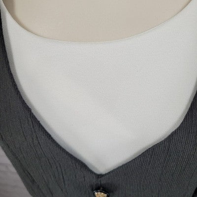 VTG Lisa Jo Dark Green Short Sleeve Tie Back Gold Buttoned Dress Small S