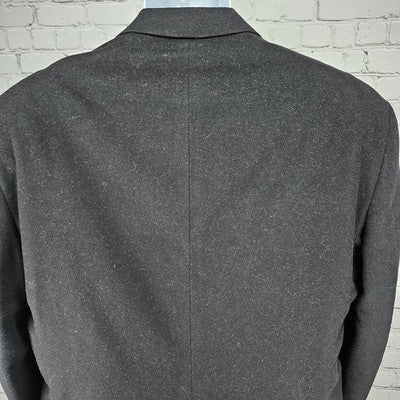 Majer Black 2 Button Single Vented Notch Blazer Sport Coat Italy Made 45