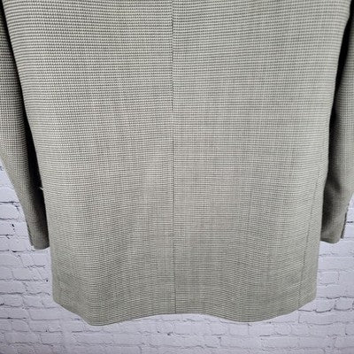 Gianfranco Ruffini Italy Black Beige Worsted Wool Blazer Sport Coat Size 42R