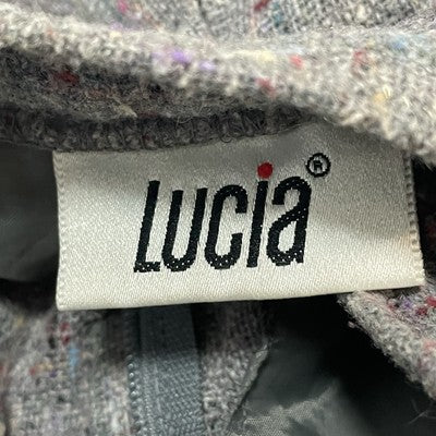 VTG Lucia Grey Multicolor Wool Blend High Rise Pants USA Made Size 14 (29x29)
