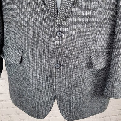 Jos A Bank Blue Silk & Wool Blend 2 Button Vented Blazer Sport Coat Size 42R