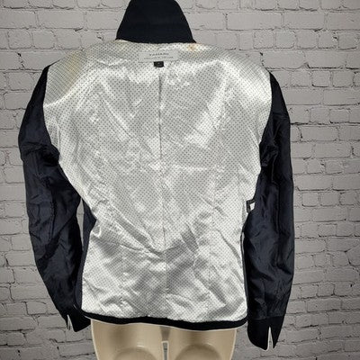 Tahari Black White Trim One Button Ventless Notch Lined Blazer Suit Jacket 4