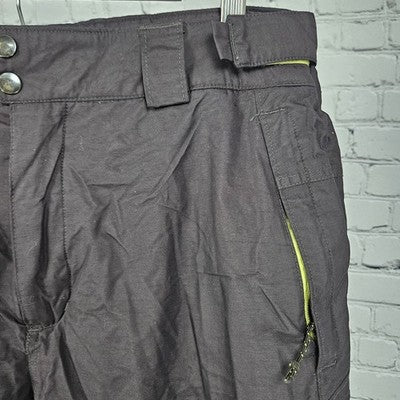 Columbia Brown Green Omni Tech Bugaboo Insulated Snow Ski Pants L (36x32) *tear