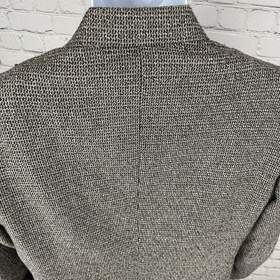VTG TJW Mervyn's Grey Woven 2 Button Notch Blazer Sport Coat USA Made Size 42R