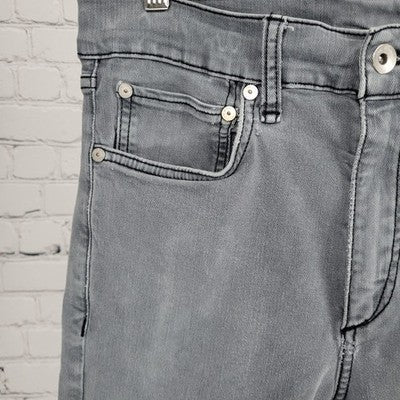 Rag & Bone Distressed Shadow Grey Fit 1 Skinny Stretch Denim Jeans 31 (30x31)