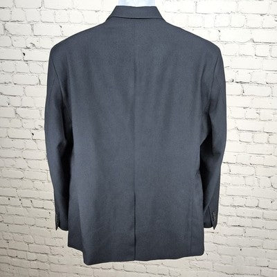 Edwards Navy 2 Button Single Vented Notch Easy Care Suit Blazer Sport Coat 42R