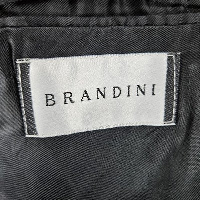 VTG Brandini Black Ivory Check 2 Button Ventless Notch Blazer Sport Coat 40