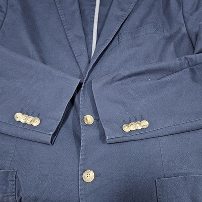 Jos A Bank Navy Tailored Fit Relaxed Tailoring 2 Button Blazer Sport Coat 44R