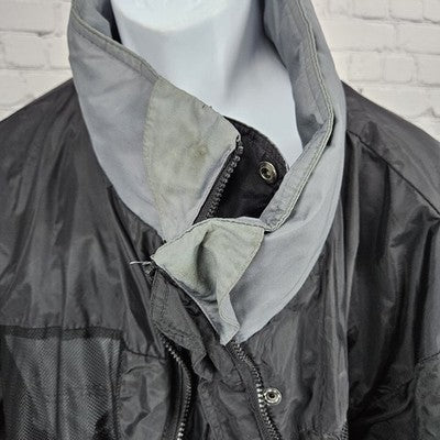 Colorado Grey Black Canvas Shoulder Hideable Hood Zip Pockets Light Jacket XXXL