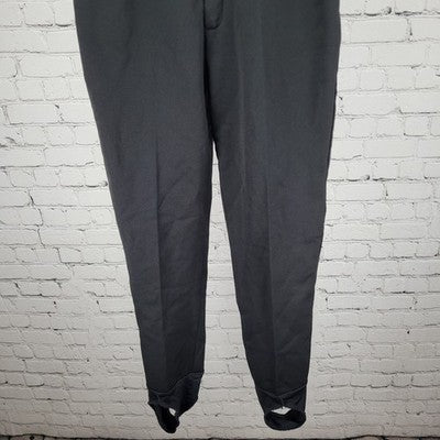 VTG Head Skiwear Schoeller Black Wool Blend Stirrup Ski Snow Pants 10 (26x26)