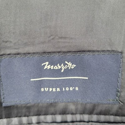 Joseph Abboud Navy 100% Wool Marzotto Super 100's Blazer Sport Coat US 50R *hole