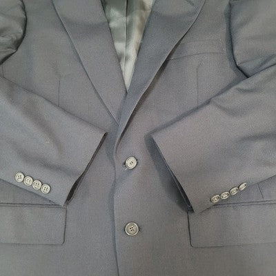 Barrister Navy 2 Button Single Vented Notch Blazer Sport Coat USA Made Size 38