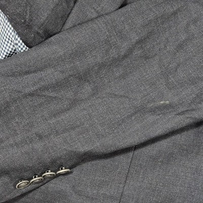Stafford Grey 100% Wool 2 Button Single Vented Notch Blazer Sport Coat 46R