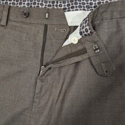 Michael Kors Brown Flat Front Straight Leg Stretch Dress Pants Trousers 36x32