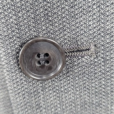 Pierre Cardin Grey 2 Button Ventless Notch Blazer Sport Coat Suit Jacket USA 42L