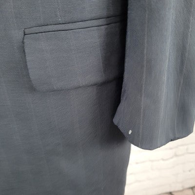 VTG Evan Picone Blue Wool Pinstriped 2 Button Blazer Sport Coat USA Made Size 44