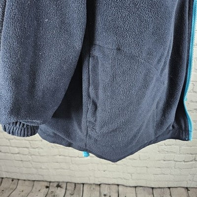 Grand Canyon Railway Cheneral Blue Fleece Lined Hooded Jacket Medium *zipper