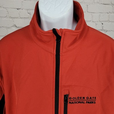 Golden Gate National Parks Conservancy Red Fleece Lined Stretch Jacket Size 2XL
