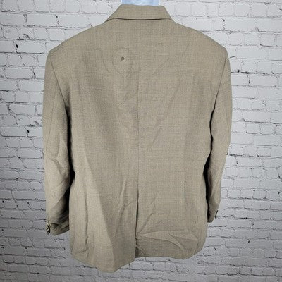 Wall Street Collection Brown 2 Button Notch Blazer Sport Coat USA Made Size 46R