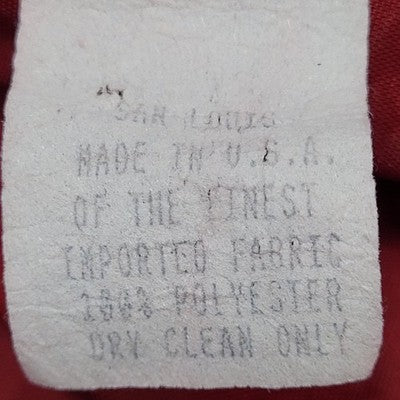 VTG San Louis Red Buttoned Lined Notch Blazer Suit Jacket USA Made Size 10