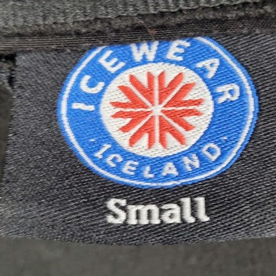 Icewear Iceland Black Hooded Full Zip Fleece Lined Zip Pockets Jacket Small S