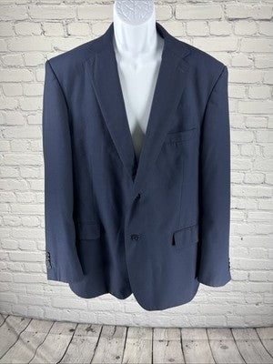 Giorgio Napoli Presidential Classic Blue Two Button Blazer Jacket Sport Coat 44R
