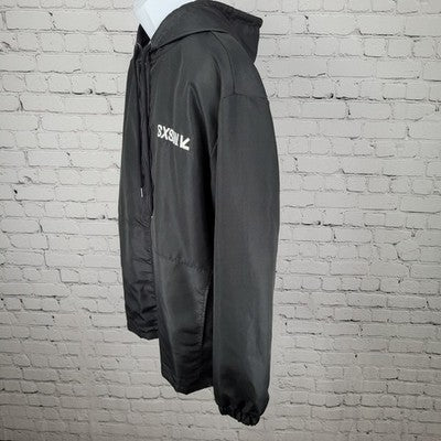 SXSW South By Southwest ATX Black Hooded Windbreaker Jacket Size Large L