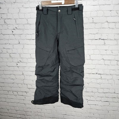 Columbia Black Omni Tech Insulated Snow Ski Cargo Pockets Pants Kids Small S 8