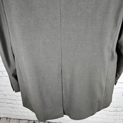 J.M. Haggar Brown Stretch 2 Button Single Vented Notch Blazer Sport Coat 42L