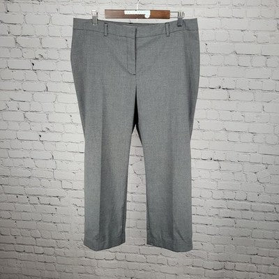 Chico's Grey Houndstooth Lightweight Stretch Pants Size 2S US 12S (35x25.5)