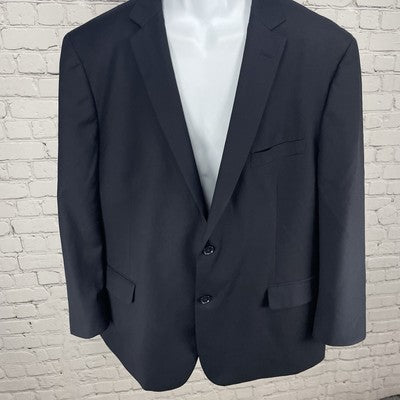 Mantoni Dark Navy Fine Wool 2 Button Vented Notch Blazer Sport Coat Size 48R
