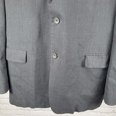 Joseph & Feiss Grey 100% Wool International Trio Blazer Sport Coat Size 48L