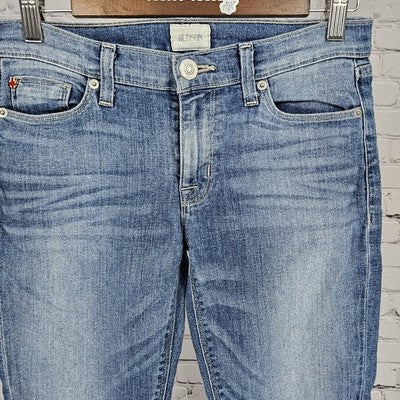 Hudson Blue Denim Light Medium Wash Low Rise Stretch Skinny Jeans 27 (28x27)