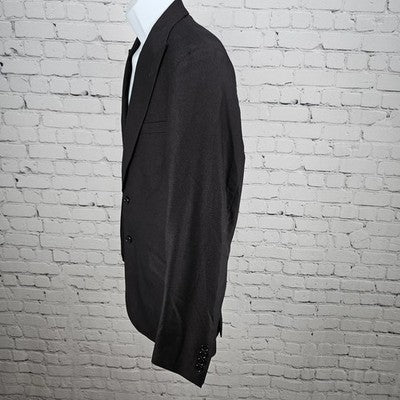 Suitor Black Red Slim Fit 2 Button Double Vented Peak Suit Blazer Sport Coat 40R