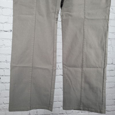 Ur Rebel Green Grey High Rise Lightweight Stretch Straight Pants Size 16 (34x31)