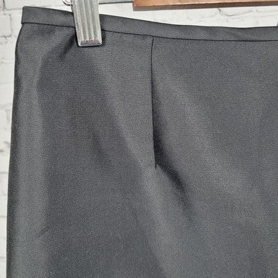 Adrianna Papell Evening Essentials Black Silk Blend Knee Length Straight Skirt 8