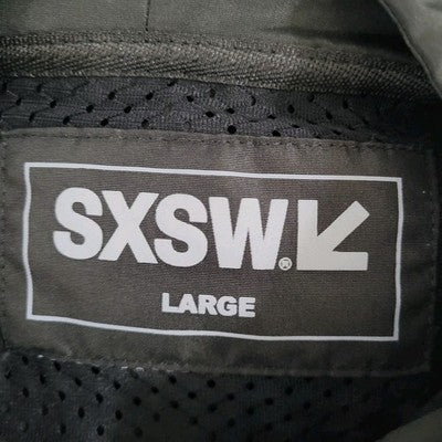 SXSW South By Southwest ATX Black Hooded Windbreaker Jacket Size Large L