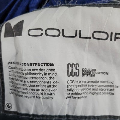 Couloir Blue Solar Gore Tex Insulated Snow Ski Bibs Pants Men’s Size 38 (36x31)
