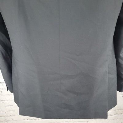 Billy London Black 2 Button Notch Double Vented Blazer Sport Coat Size 38R