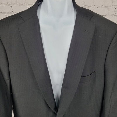 Tom James Black Executive Collection Notch Blazer Sport Coat USA Made Size 42
