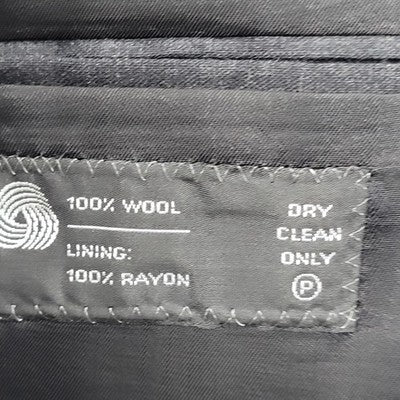 Jack English Grey 100% Wool Pinstriped 2 Button Ventless Blazer Sport Coat 42L
