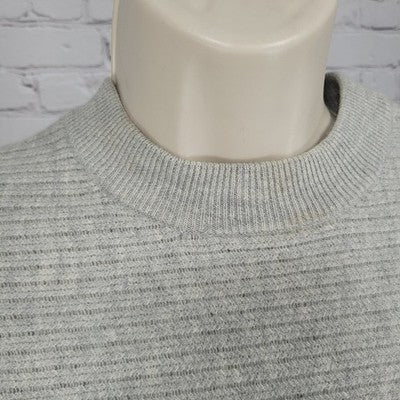 Wilfred Free Grey Wool Linen Blend Knit Crop Dolman Long Sleeve Sweater Small S