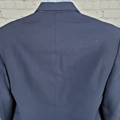 Cellini Collection Navy 2 Button Double Vented Notch Blazer Sport Coat 40R