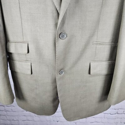 Earvin Magic Johnson Tan Signature Fine Italian Cloth Peak Blazer Sport Coat 44L