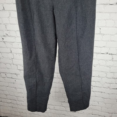 VTG Talbots Grey 100% Worsted Wool High Rise Lined Tapered Pants 8P (26x26)