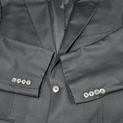 Lauren Ralph Lauren Black 100% Wool 2 Button Vented Notch Blazer Sport Coat 42L