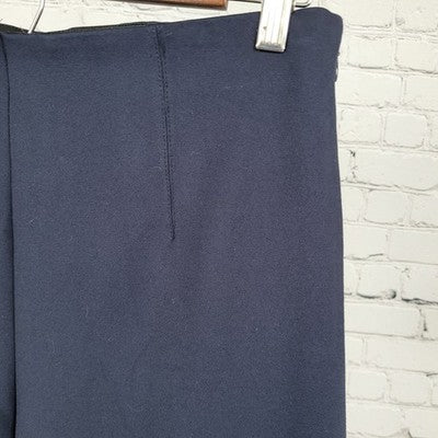 Brooks Brothers Navy High Rise Stretch Expandable Tapered Dress Pants 14 (29x29)