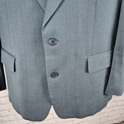 Vito Rufolo Blue 100% Wool 2 Button Ventless Notch Blazer Sport Coat Italy 40R
